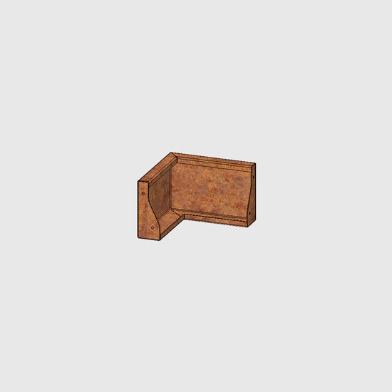 Corten tērauda modulis 200mm stūra elements 300x300 mm
