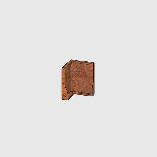 Corten tērauda modulis 400mm stūra elements 300x300 mm